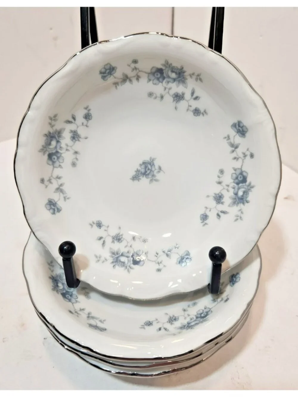 Johann Haviland Bavaria Germany Blue Garland Set of 4 Berry / Side Dessert Bowls